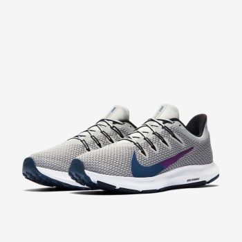 Nike Quest 2 - Női Túracipő - Világos Szürke/Fekete/Lila/Kék